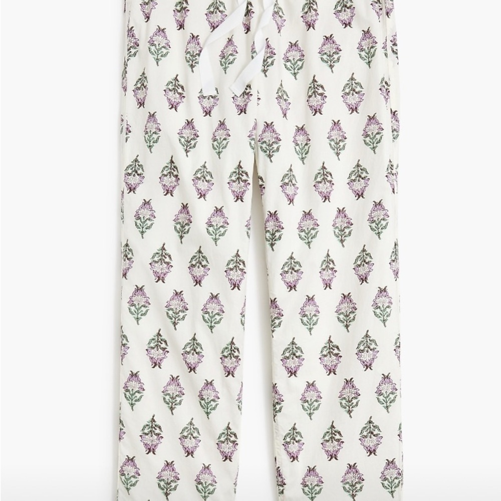 NWT J Crew Factory Floral Print Pajama Pants & Shirt